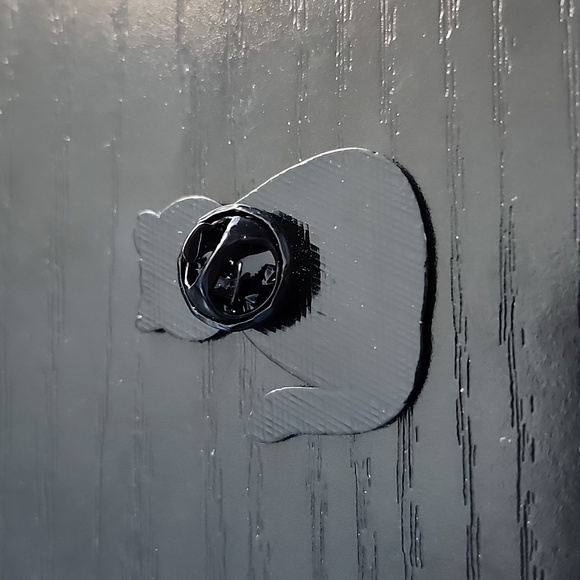 Black Cat with Orange Flowers Enamel Pin - Picture 2 of 4